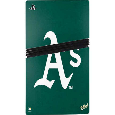 MLB Oakland Athletics - Solid Distressed PS5 Pro Disk Bundle  Skin